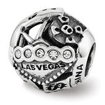 Cleraance Sterling Silver Las Vegas Collage Charm Bead - Pandora Compatible