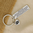 Heart charm personalized with player jersey number; back of long tag can be personalized with a name, date, short message or other wording 