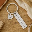 Funny Great Job Bitch keychain with personalized heart charm and optional custom message on back 