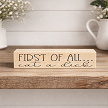 First of All Eat a Dick funny sarcastic profanity sign with rustic white distressed design 