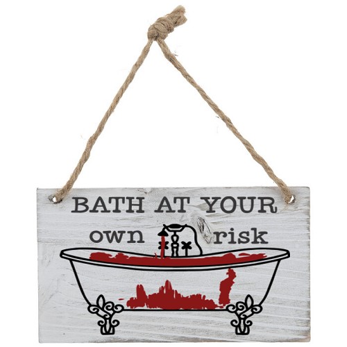  Bath At Your Own Risk Funny Bathroom Decor Sign Choose Size Style 
