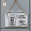 Personalized football locker sign with player name jersey number team and senior year for Homecoming locker decorating and Senior Night 