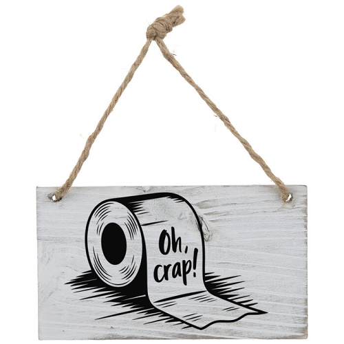  Oh, Crap! Toilet Paper Bathroom Sign - Funny & Relatable 