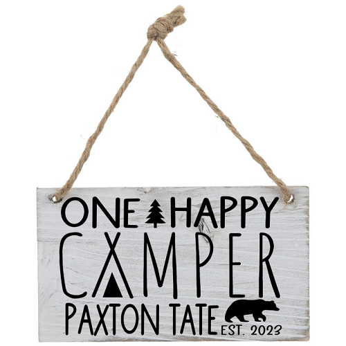 Personalized One Happy Camper First Birthday Party Sign Choose Size Style 