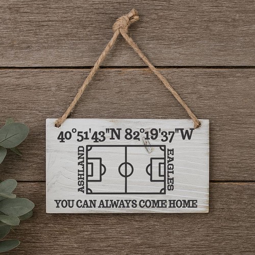 Personalized Soccer Field Coordinates Sign Custom Team Keepsake 