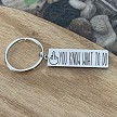  You Know What To Do - The Subtle (Not Really) Middle Finger Stainless Steel Keychain 