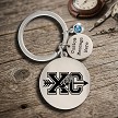 Personalized XC cross country runner keychain 