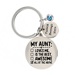  Personalized My Aunt is All Of The Above Keychain Custom Message Birthstone 