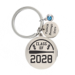 personalized softball graduation 2028 keychain with custom year name number 