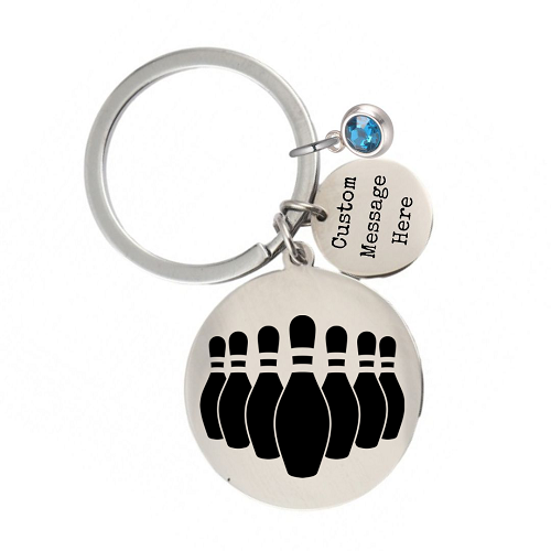  Personalized Bowling Pins Keychain - Great Gift for Bowlers and Fans 