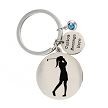 Personalized Lady Golfer Keychain - Great Golf Parent End of the Season Senior Gift 