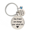  One Friend Can Change Whole Life - Impactful Friendship Birthstone Keychain 