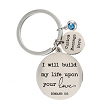 Personalized Confirmation Keychain - I Will Build My Life Upon Your Love - Custom Message & Birthstone 