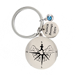 Personalized Runner Compass Keychain Trail Running Gift Custom Message 