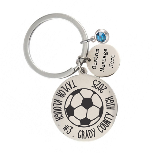  Personalized Soccer Ball Keychain Custom Name Team Year Gift 