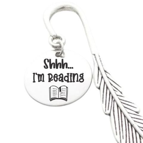 Shhh Im Reading Funny Personalized Bookmark 