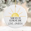  Personalized Thank You For Helping Me Shine Sun Ceramic Christmas Ornament Teacher 
