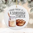 Personalized Proud Parent of a Sourdough Starter Baker Ceramic Christmas Ornament 