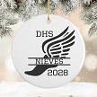 Personalized track and field senior Ceramic ornament 