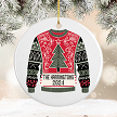  Personalized Ugly Christmas Sweater Ceramic Christmas Ornament 