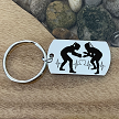 Personalized Female Womens Girls Wrestling Key Chain 
