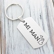 Michigan MI Man Keychain Stainless Steel Personalized Back 