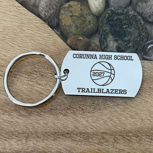 Personalized Basketball Keychain Custom School Team Senior Gift 
