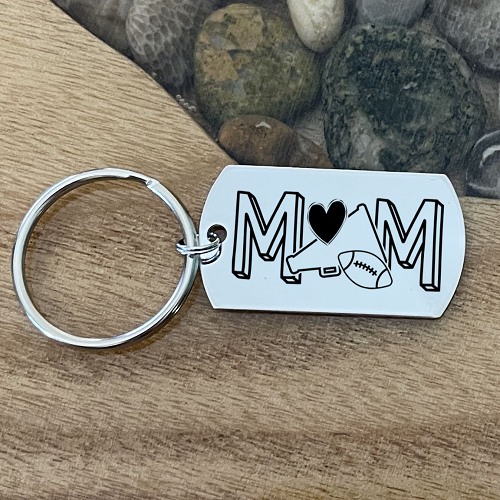  Cheer Mom Keychain - Personalized Back Engraving 