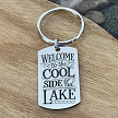  Welcome To The Cool Side Of The Lake Keychain Personalized Lake House & Boating Enthusiast Gift 