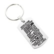 Personalized drill team keychain with custom name and marching band themed word art design 