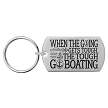  When The Going Gets Tough Go Boating Keychain Nautical Gift Stainless Steel Personalized Back 