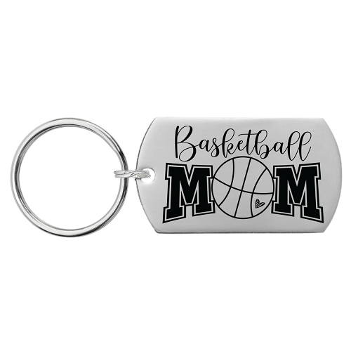  Basketball Mom Keychain - Customizable Back Engraving 