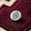 Personalized football varsity letter pin with player last name and jersey number for chenille letterman jacket and Senior Night gift 