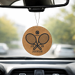 Personalized tennis senior leatherette ornament  