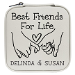  Personalized Best Friends For Life Leatherette Travel Jewelry Box 