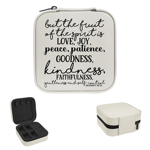  Fruit of the Spirit Travel Jewelry Box - Confirmation Gift with Scripture 