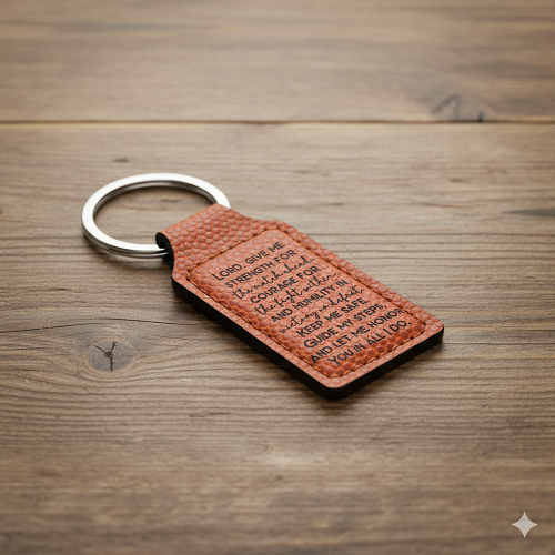  Basketball Athlete Prayer Keychain Sports Leatherette Christian Gift for Players 