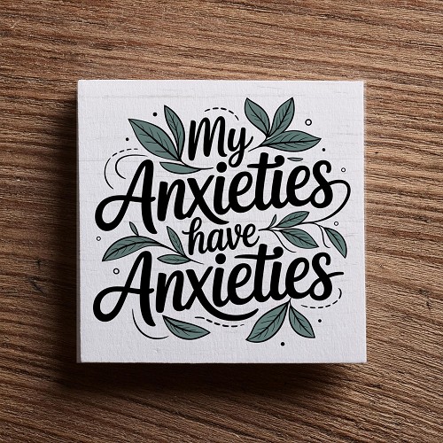 Funny Anxiety Sign My Anxieties Have Anxieties Humor Decor 