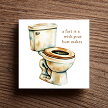 Funny A Fart Is A Wish Your Butt Makes Bathroom Block Sign 