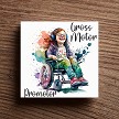 Gross Motor Promotor Sign Wheelchair Girl 