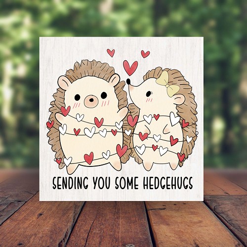  Sending You Some Hedgehugs Sign - Cute Hedgehog Love - Multiple Sizes 