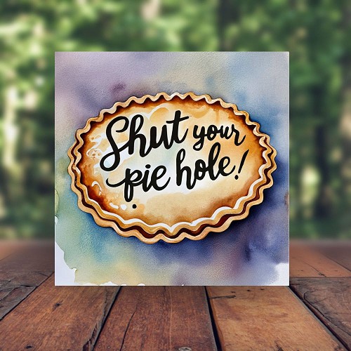 Funny Shut Your Pie Hole Sign Choose Size 