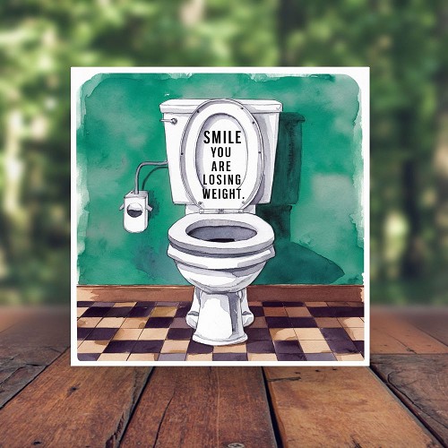 "Smile You Are Losing Weight" Toilet Sign - Funny Bathroom Humor - Multiple Sizes 