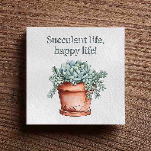 Succulent Life, Happy Life Sign  