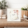 Funny Great Job Bitch congratulations sign with watercolor graded paper and coffee mug illustration 