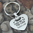 Personalized Take Me to the Lake heart keychain 
