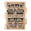  On The Patio We Relaxation Rules Sign - Outdoor Decor Gift - Multiple Sizes 