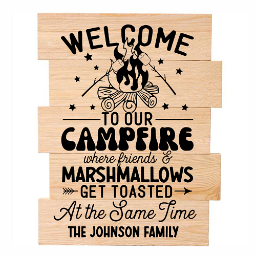  Welcome to Our Campfire Personalized Sign - Customizable Sizes 