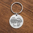 Personalized basketball keychain with team player name jersey number and graduation year 