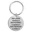 Personalized Our Laughs Limitless, Friendship Endless Keychain - Engravable Back 